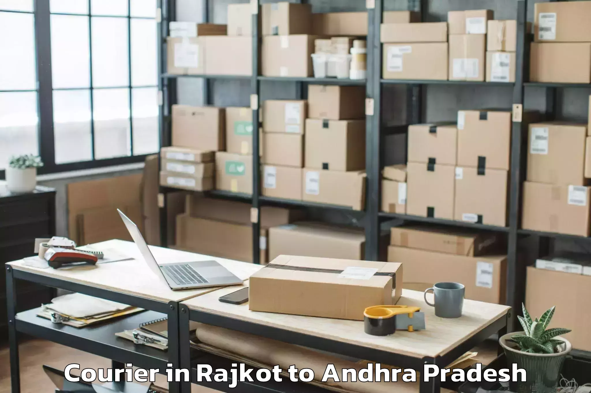 Trusted Rajkot to Nidamanur Courier